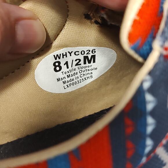 Twisted X Hooey Loper Aztec Red Multi-Color Shoes WHYC026 Women's Sz 8.5M - Picture 12 of 13